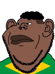impish soyak ears, meximutt, brazilmutt, impish meximutt, fusionjaks, 1soyjak, black eyes, black hair, brazil, brown skin