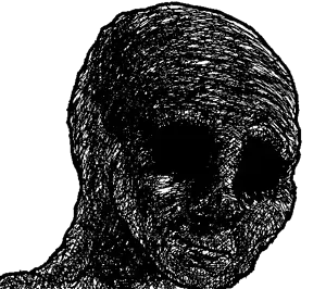 wojak, aliased, bald, closed mouth, dark, depressed, depressed wojak, transparent, transparent background, uncolored skin