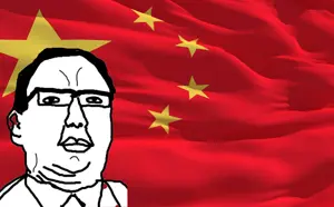 chudjak, unknown, china, chud, closed mouth, clothes, country, ear, flag, glasses