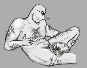 poison, cobson, 1soyjak, almost full body, artistic nudity, bald, black eyes, black hair, chubby, closed mouth