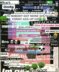 naramaca, pepe, pepelaugh, chudjak, chudjak front, nuurumoji, black eyes, black text, bone, bones