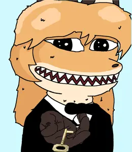 averi, pepe, amphibian, animal, anthro, black eyes, black skin, blue background, bowtie, clothes