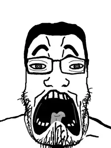 chudjak, markiplier soyjak, soyak, chudplier, doctos, doctos, 1soyjak, aliased, black hair, eyebrows