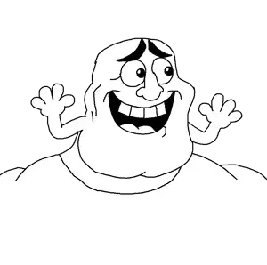 meximutt, handyman, muttvariants from meximutt, 1soyjak, aliased, black eyes, cartoon, chin, happy, looking to the right