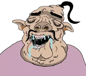 cobson, amerimutt, big lips, booger, brown eyes, bunta fujiwara, closed eyes, drool, ear, eyebags
