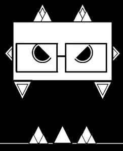 jakheron, useful soys, 1soyjak, angry, black and white, black background, front view, glasses, looking at you, orbs