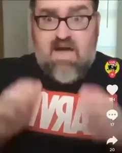 unknown, irl soyjaks, beard, brown eyes, brown hair, fat, front view, glasses, hair, half body
