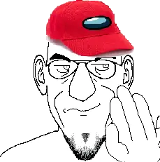 susjak, cap, closed mouth, clothes, ear, glasses, hands, hat, soyjak, stubble