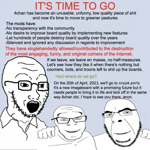 cobson, feraljak, soyak, 4chan, 8chan, advertisement, glasses, hands, looking at you, open mouth
