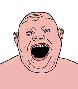 alicia, aryan, 1soyjak, a10 eyes, bald, blonde eyebrows, chin, double chin, ears, forehead lines