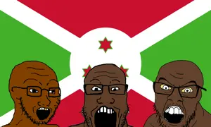 feraljak, markiplier soyjak, soyak, 3soyjaks, angry, black skin, burundi, country, flag, glasses