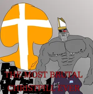 gigachad, terachad, it's based and christpilled, 1nas, buff, christianity, christnvke, clothes, cross, drawn background