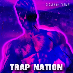 gigachad, background, buff, effects, hair, purple background, purple skin, space, text