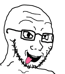 261143 - soybooru.com - beard excited glasses happy head high_res not_a_duplicate open_mouth raised_eyebrows remastered_soyjaks soyak stubble teeth template transparent_background.png