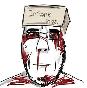 poison, cobson, cobson front2, 1soyjak, bald, blood, blood on face, bloodshot eyes, clothes, eyebags