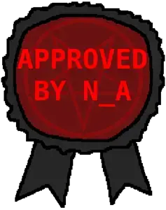approved by namefags, approved, award, english text, pentagram, red text, satanism, star, text, transparent background
