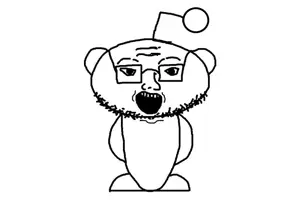 snoojak2, antenna, ear, glasses, open mouth, reddit, redditard, snoo, soyjak, stubble