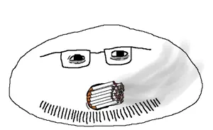 doughjak, 1soyjak, bald, black eyes, chubby, cigarette, cigarettes, eye bags, fag, fire