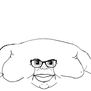 brandon, branigger, 1soyjak, bald, black eyes, cheeks, chin, closed mouth, double chin, fat