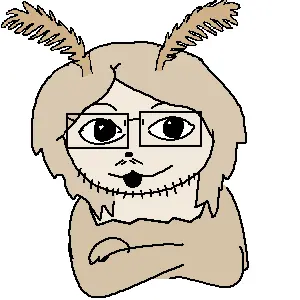 glegle, gleglejak, 1soyjak, animal, black eyes, blonde hair, bug, crossed arms, furry, glasses