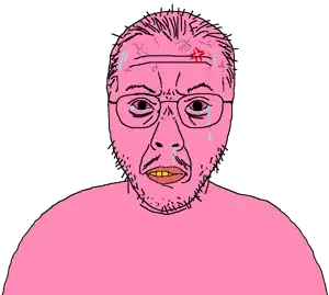 beefsoupjak, pink rage, 💢, angry, asian, balding, bloodshot, bloodshot eyes, clenched teeth, clitty leakage