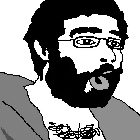 unknown, beard, clothes, cosmicsewerhobo, ear, encyclopedia dramatica, glasses, hair, open mouth, soyjak