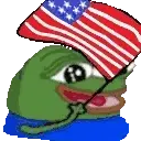 peepo, pepe, 1frog, 1nas, amphibian, animal, animated, bald, blue shirt, flag