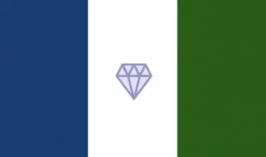 blue, cascadia, diamond, flag, flag only, gem, green, northwest front, pnw, republic of soyjak party
