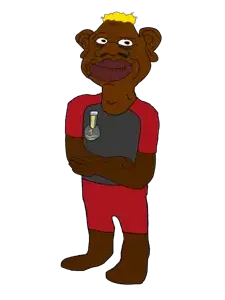 sheeeit, natejak, 1 year on bald men with glasses website, afro, arm, big lips, black skin, brown skin, closed mouth, clothes