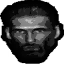 der coomer, gigachad, gigacoomer, nuurumoji, beard, black eyes, black hair, buff, closed mouth, ears