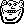 impish soyak ears, soymoji, 1bit, 1soyjak, bald, black and white, emoji, front view, grin, grinning