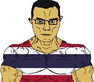 chudjak, chudjak front, muscular chud, angry, brown eyes, brown skin, buff, closed mouth, coal, country