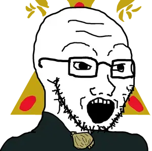 soyak, admin, bald, clothes, forehead lines, glasses, looking to the right, onion, open eyes, open mouth