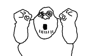 myfriend, unknown, joke soyjaks, useful soys, 1soyjak, bald, beard, glasses, hands, morshu