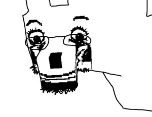 unknown, useful soys, 1soyjak, animal, bald, black eyes, closed mouth, creepy, dog, front view