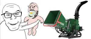 feraljak, gapejak, babyjak, 2soyjaks, bald, beard, black eyes, chubby, closed mouth, evil
