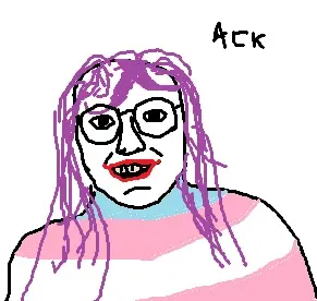 unknown, 1soyjak, ack, andrew fosgate, black eyes, charlotte fosgate, front view, glasses, hair, half open mouth