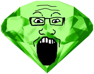 markiplier soyjak, 1soyjak, gaping mouth, gem, gemerald, glasses, looking at you, open eyes, open mouth, open mouth