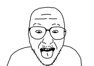 unknown, 1soyjak, bald, beard, brimstone, forehead wrinkles, front view, glasses, looking down, mustache