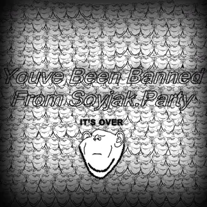 impish soyak ears, its over, ban images, ban, banned, big text, black eyes, closed eyes, closed mouth, ear