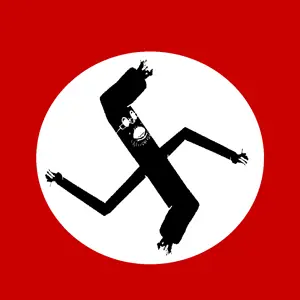 unknown, wackywavinginflatablearmflailingtubeman, useful soys, 1soyjak, black skin, full body, gaping mouth, glasses, nazi, nazi germany