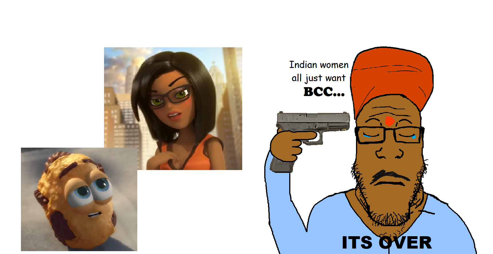 sectionalism, markiplier soyjak, its over, bcc, blue eyes, brown skin, chips ahoy, closed eyes, comic sans, cookie