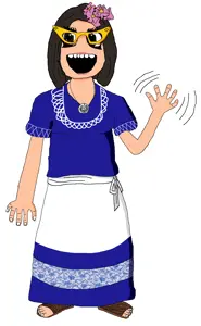 salvatan, soytan, black hair, blue, blush, brown eyes, clothes, dress, el salvador, eyelashes