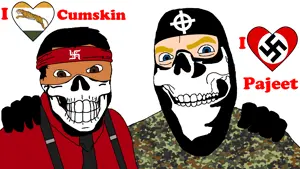 cobson, feraljak, no more brother wars, 2soyjaks, alliance, azad hind, black hair, blonde hair, bone, bones