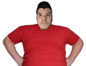nikocado avocado, 1soyjak, angry, arm, beard, black hair, chin, closed mouth, clothes, communiaryan