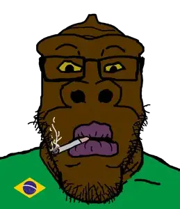 markiplier soyjak, unknown, 1soyjak, big lips, big nose, big nostrils, black eyes, brazil, brown skin, cigarette