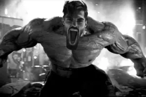 gigachad, gigayell, hulk, gigachaded, almost full body, angry, beard, black eyes, black hair, buff