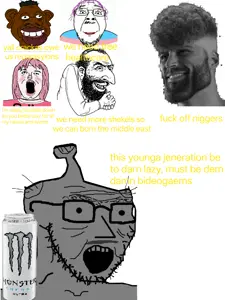 gigachad, happy merchant, npc wojak, wojak, a24 slowburn soyjak, bernd, soyak, 2soyjaks, 4nas, beard