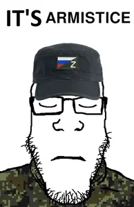 markiplier soyjak, its over, closed eyes, emr pattern, frown, glasses, military, russia, russo ukrainian war, sad