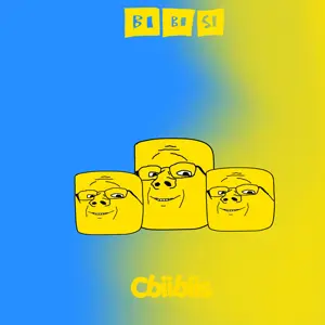 gapejak, wholesome soyjak, blue, blue background, cbeebies, closed mouth, glasses, gradient, looking at you, multiple soyjaks